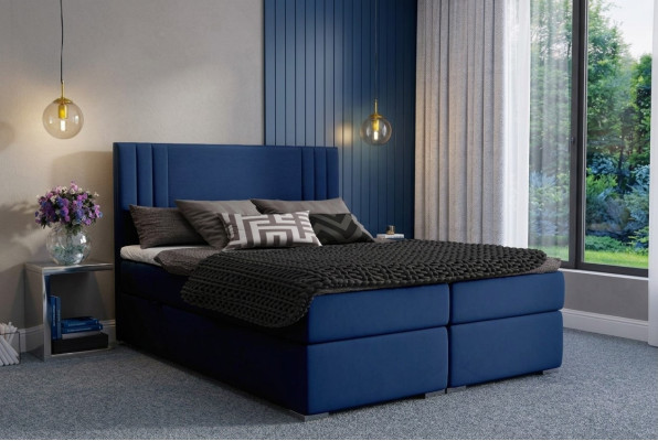 Modern box spring beds hotel double luxury bed upholstery box function fabric