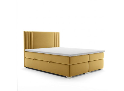 Boxspring bed double complete set mattress topper beds function box hotel