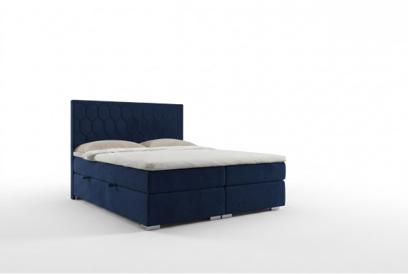 Box spring bed hotel design velvet luxury beds upholstered storage box function double