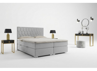 Box spring bed hotel design velvet luxury beds upholstered bed box function double