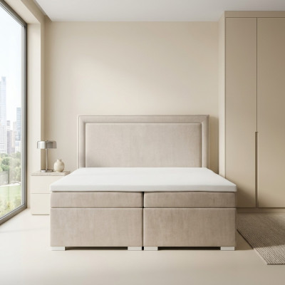 Box spring bed hotel double luxury beds upholstered storage bed function 180x200 cm