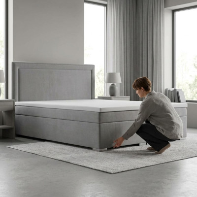 Box spring design bed hotel double beds luxury upholstery box function velvet new