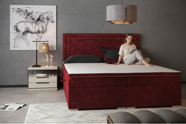 Box spring bed hotel double bed luxury beds upholstery 90/100/120/160/180x200cm