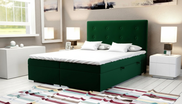 Box spring bed hotel double bed textile luxury beds upholstered storage box function