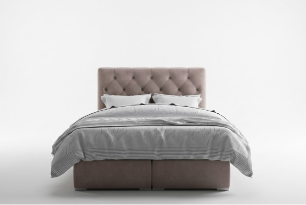 Box spring bed hotel double leather luxury beds upholstered bed box function new