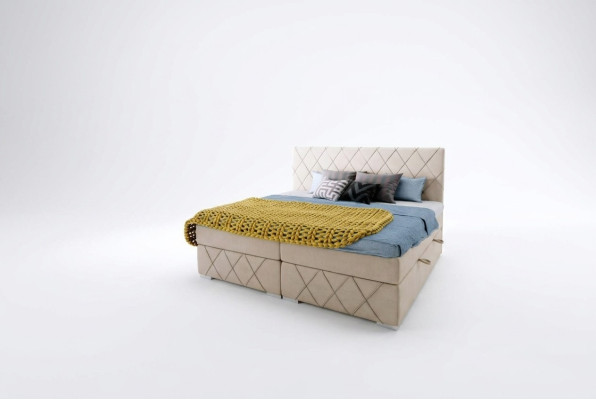 Box spring bed complete set double mattress topper beds function box hotel