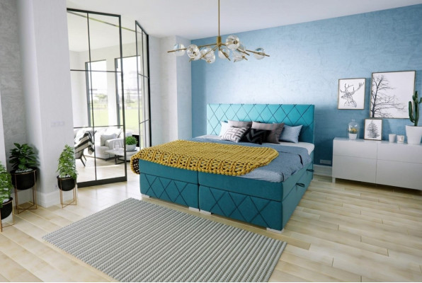 Box spring bed hotel double textile luxury beds bed box upholstery function