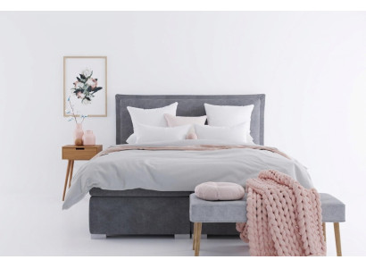 Modern hotel box spring beds double luxury bed upholstery box feature fabric
