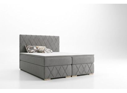 Box spring bed complete set mattress & topper luxury upholstery 180x200cm beds new