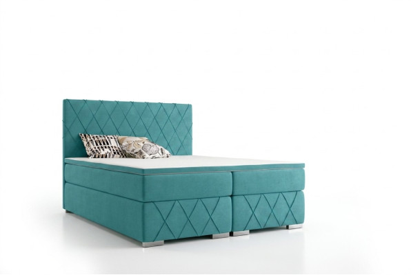 Complete Set Mattress & Topper Box Spring Bed Luxury Upholstered 140x200cm Beds
