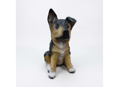 Deko Figur Statue Skulptur 38 cm Figuren Statuen Skulpturen Garten Hund  (A336)