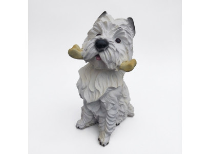 Deko Figur Statue Skulptur 42 cm Figuren Statuen Skulpturen Garten Hund   (A417)