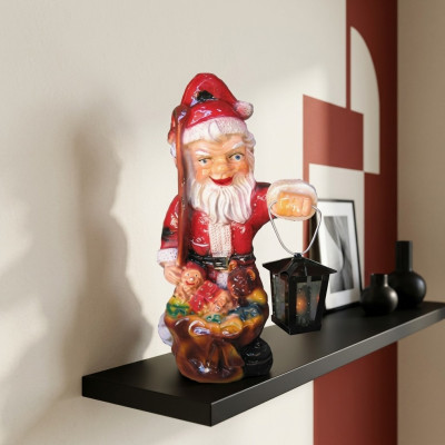 Santa Claus figure statue outdoor light decoration Saint Nicholas sculpture 32cm new