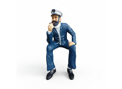 Seaman Statue Sculpture Decoration Sitting Statues Figures Ahoy Captain 123 cm