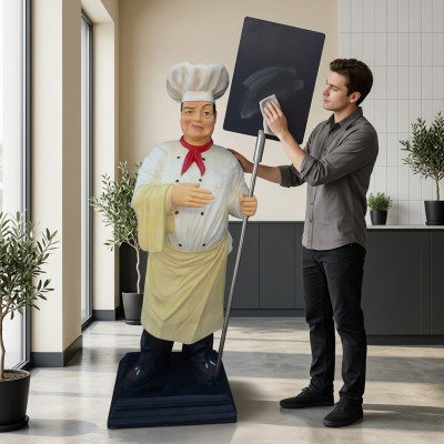 Chef figure statue sculpture advertising figure menu board stand menu new