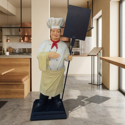 Chef figure statue sculpture advertising figure menu board stand menu new