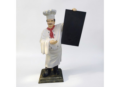 Chef figure statue sculpture advertising figure menu board stand-up display menu