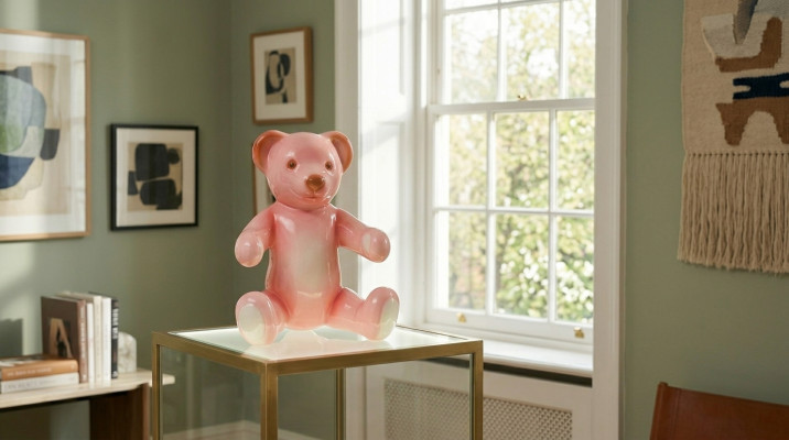 Modern decoration, decor figure teddy bear, height 28 cm, figure statue sculptures new