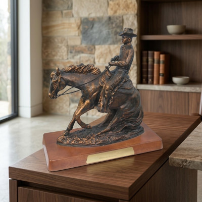 Cowboy Designer Figure Sculpture Paperweight USA Rodeo Decor Decoration 45cm