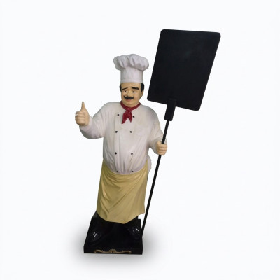 Chef figure statue sculpture advertising figure display board menu board new