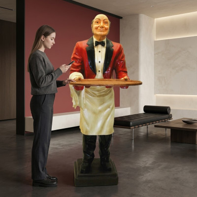 Butler figure statue figures statues sculpture restaurant hotel 180cm shelf new
