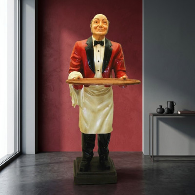 Butler figure statue figures statues sculpture restaurant hotel 180cm shelf new