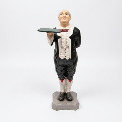 Butler Figure Statue Figures Statues Sculpture Restaurant Hotel 110cm Tray New