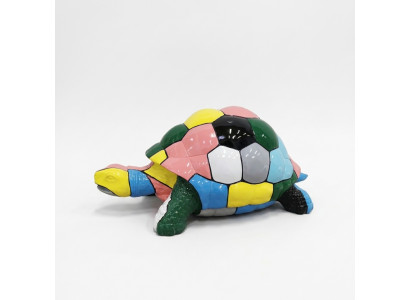Abstract designer figure living room modern statue colorful painted turtle 109cm