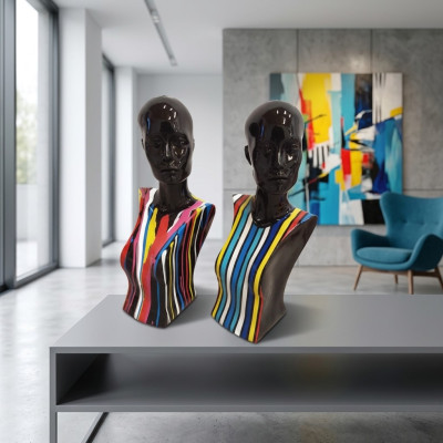 Abstract sculpture women's bust 58 cm style statues sculptures figures living room