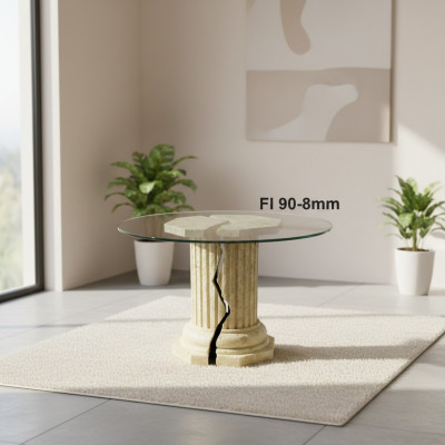 Roman design coffee table round side table column living room furniture tables