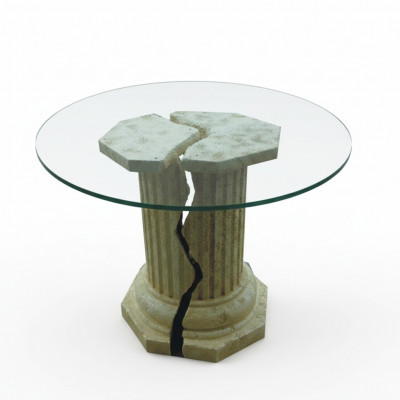 Roman design coffee table round side table column living room furniture tables