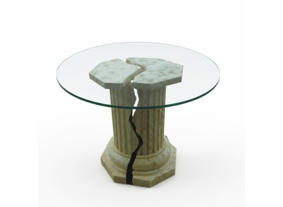 Roman design coffee table round side table column living room furniture tables
