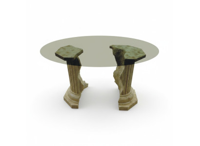 Roman design coffee table round column living room furniture tables side table