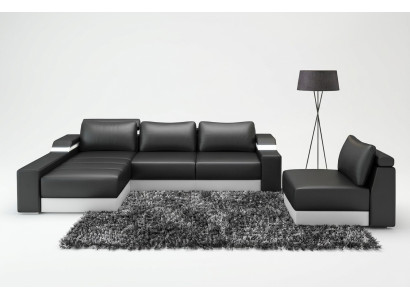 Corner sofa corner sofa with USB upholstery leather set living area chaise lounge