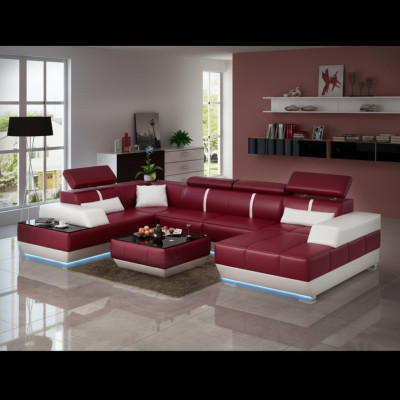 Designer sofa + USB, upholstered set leather sofa sofas new living area corner couch