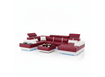 Designer sofa + USB, upholstered set leather sofa sofas new living area corner couch