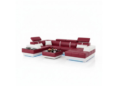 Designer sofa + USB, upholstered set leather sofa sofas new living area corner couch