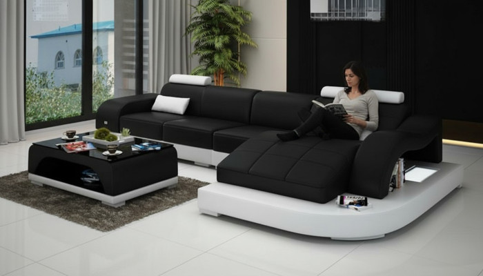 Living area corner sofa sofa with USB leather sofa designer sofa seat cushion new 3375