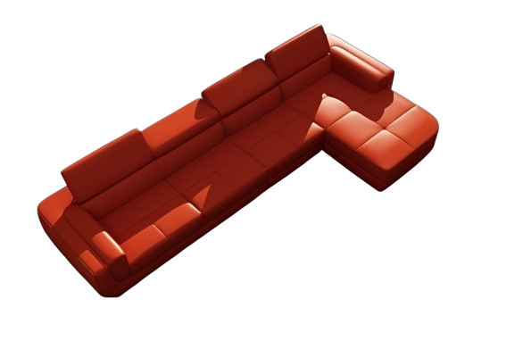 Sectional leather sofa + USB living landscape L-shaped sofa upholstery seat corner Tettau red