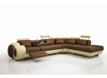 Leather sofa with USB living landscape corner sofa corner suite design modern sofa A1163C