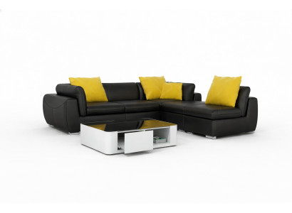 Leather sofa with USB living area corner sofa corner set design modern sofa F3014