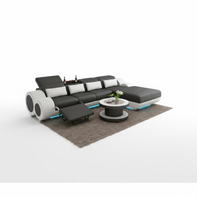 Leather sofa + USB sofa set new corner sofa corner set design modern sofa G8035H