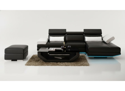 Leather sofa L-shape + USB living landscape corner sofa suite design modern sofa K5009D