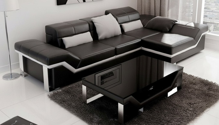 Leather sofa with USB, living landscape corner sofa set design modern sofa K5007F