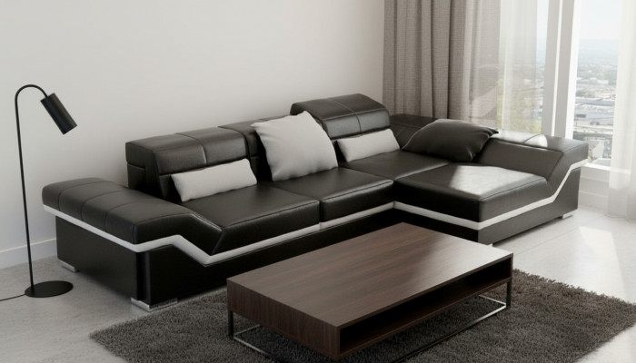 Leather sofa corner sofa with USB sofa set couch living area upholstered sofa new