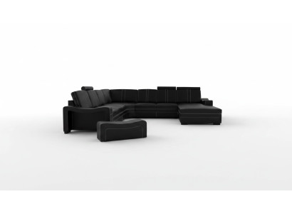 Leather sofa with USB living landscape corner sofa new set sofa XXL leather sofa couch