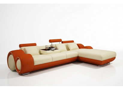 Leather sofa with USB living landscape corner sofa corner set design modern sofa A1163E