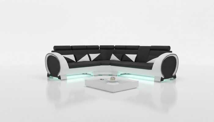 Corner sofa with USB leather sofa leather suite corner couch design sofa leather couch "VIGO"