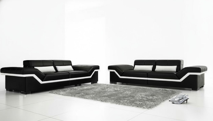 Leather sofa USB Sofa 3+3 seater design sofa upholstery leather suite couch