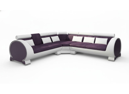 Corner Sofa VIGO "LT01" Corner Couch Sofa USB Corner Set Leather Sofa Leather Textile Fabric